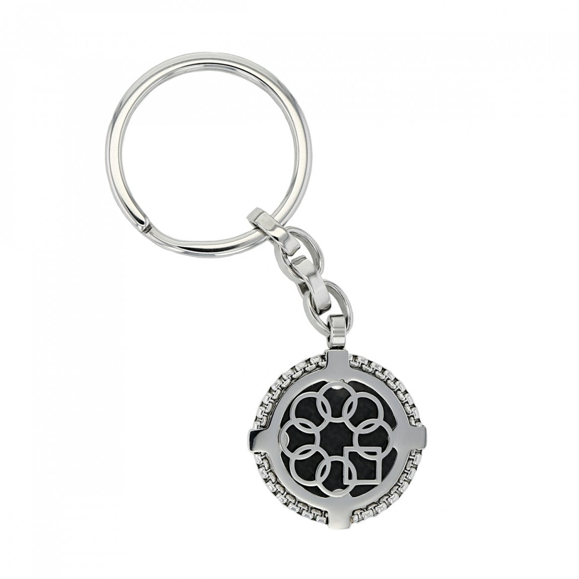 black compass keychain