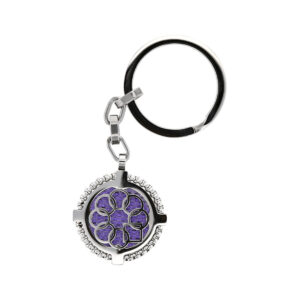 purple compass keychain