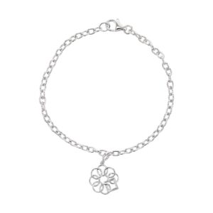 Sterling Silver Emblem Charm Bracelet