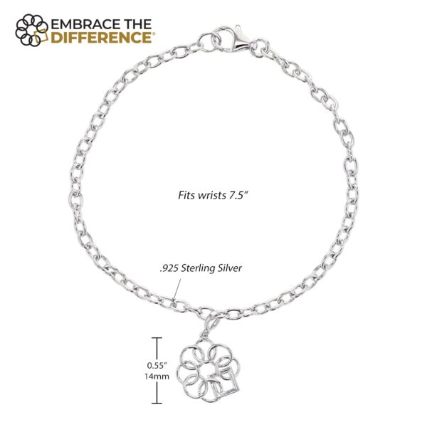 Sterling Silver Emblem Charm Bracelet - Image 3