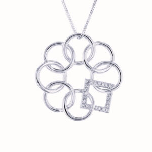 Sterling Silver and Diamond Classic Pendant