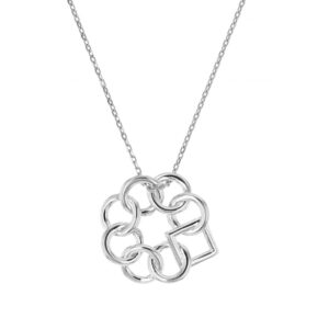 Sterling Silver Iconic Designed to Be Kind Emblem Pendant Necklace
